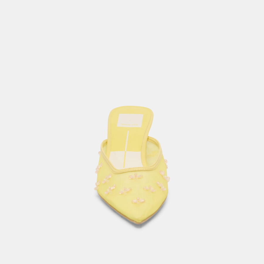 clara tacco largo limone mesh