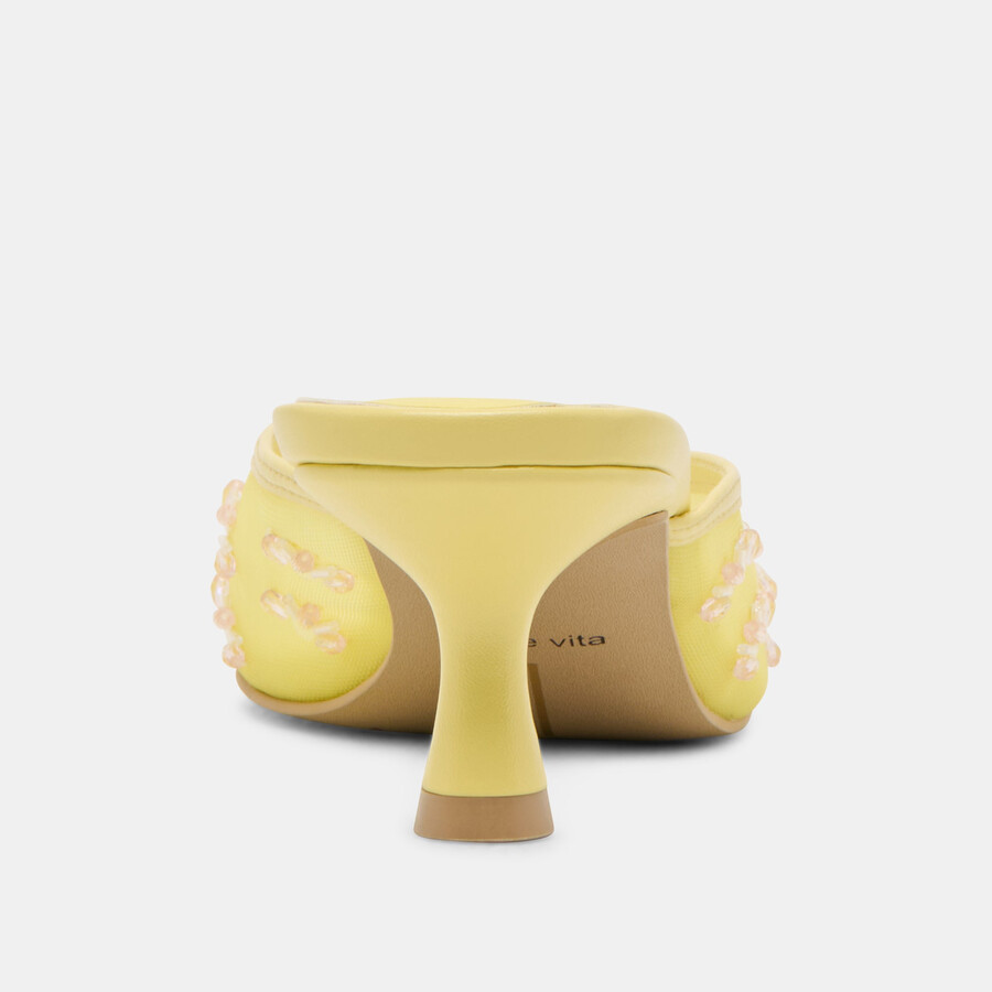 clara tacco largo limone mesh