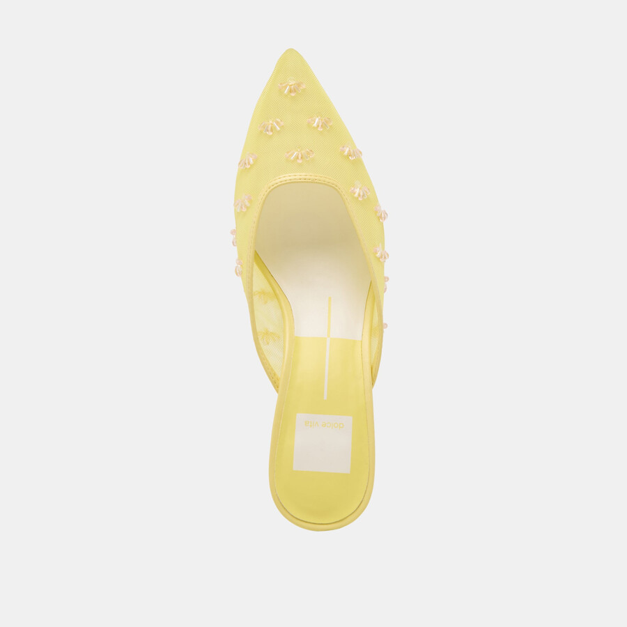 clara tacco largo limone mesh