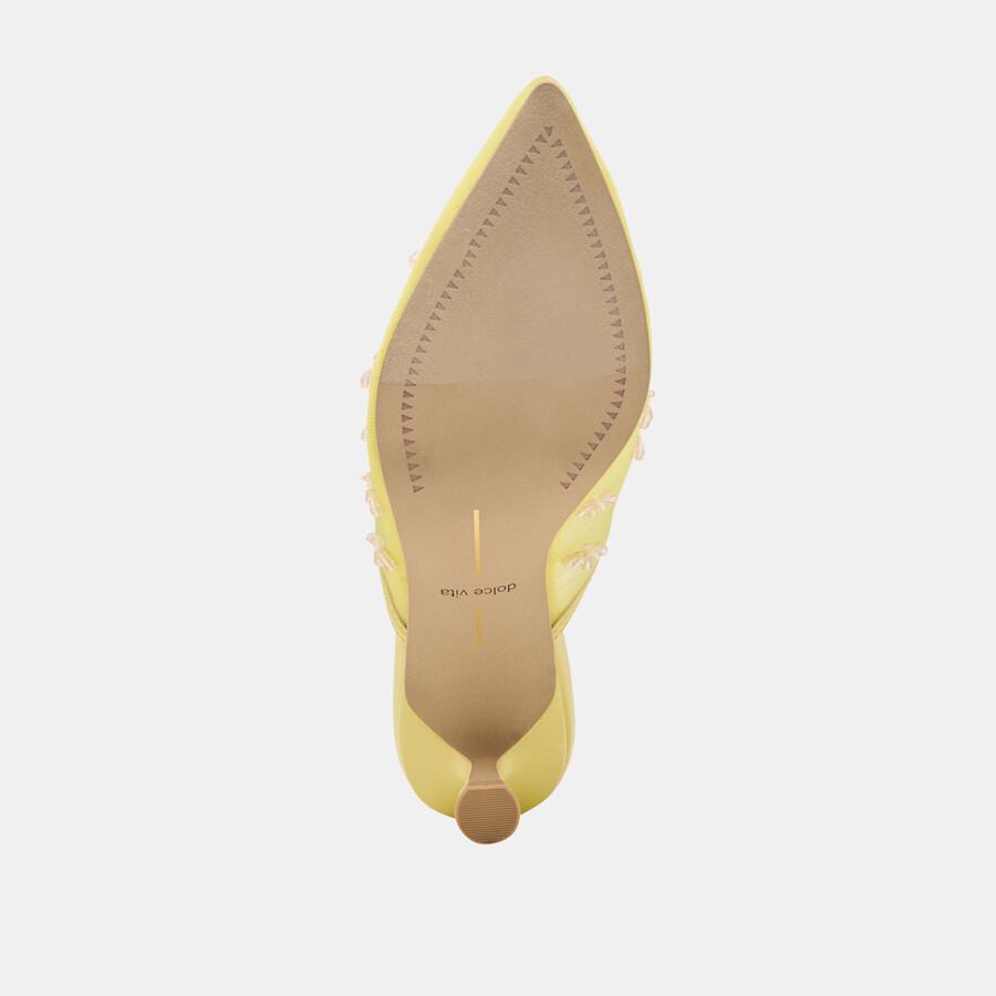 clara tacco largo limone mesh
