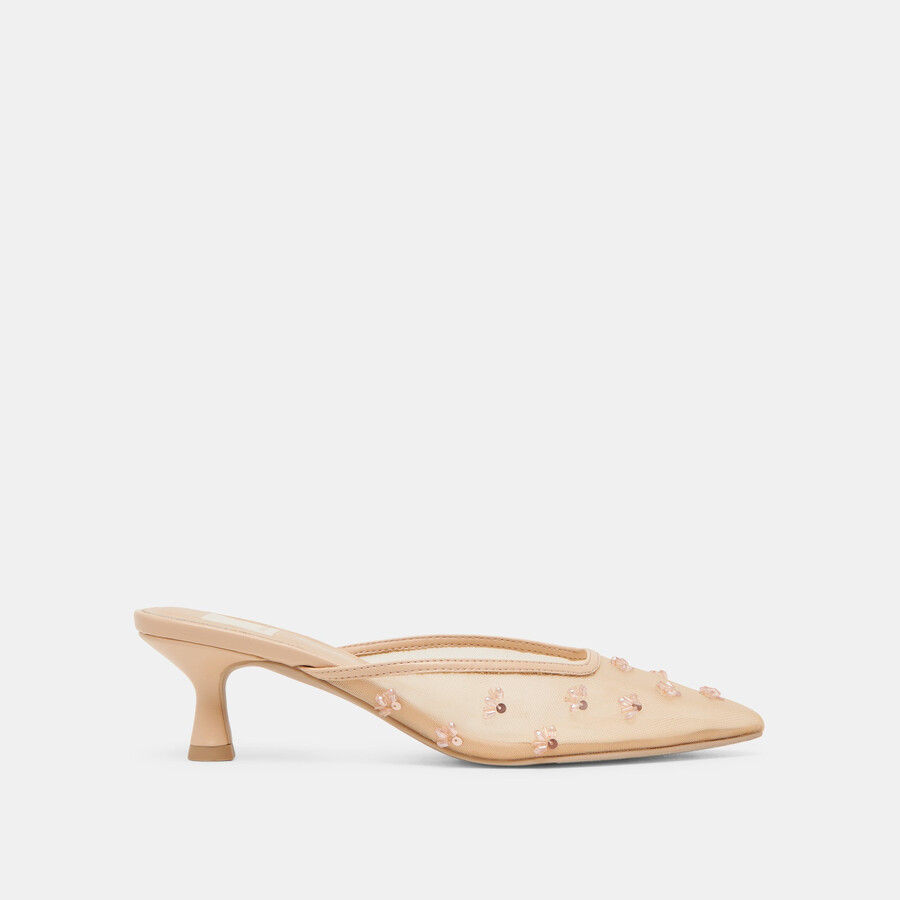 clara tacco largo french vanilla mesh