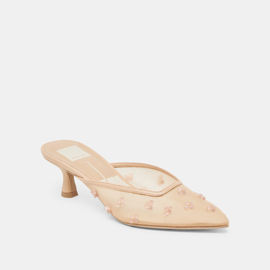 clara tacco largo french vanilla mesh