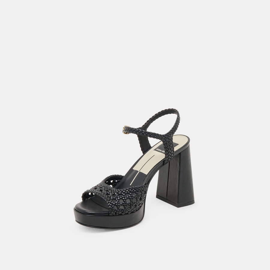 peyten tacco largo nero intrecciato stella