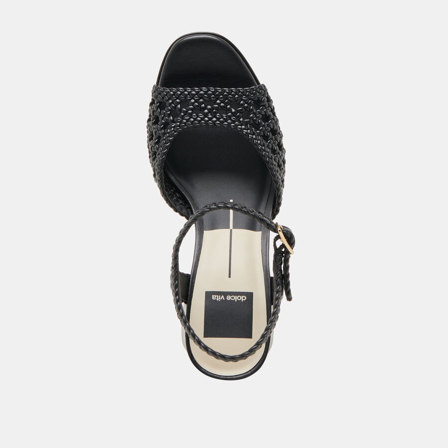 peyten tacco largo nero intrecciato stella