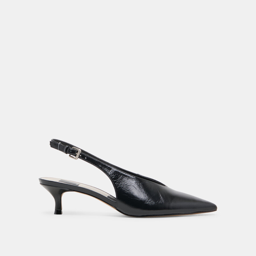 alenna heels midnight crinkle patent