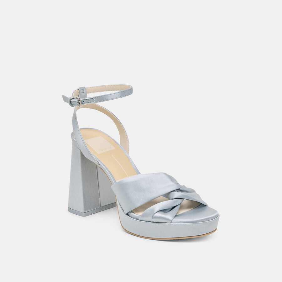 parlo heels raso azzurro chiaro