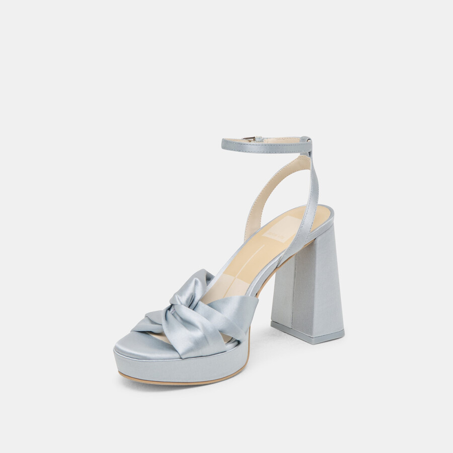 parlo heels raso azzurro chiaro