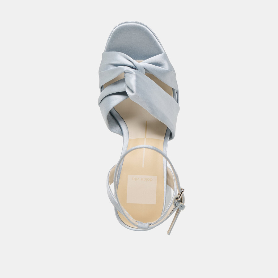 parlo heels raso azzurro chiaro