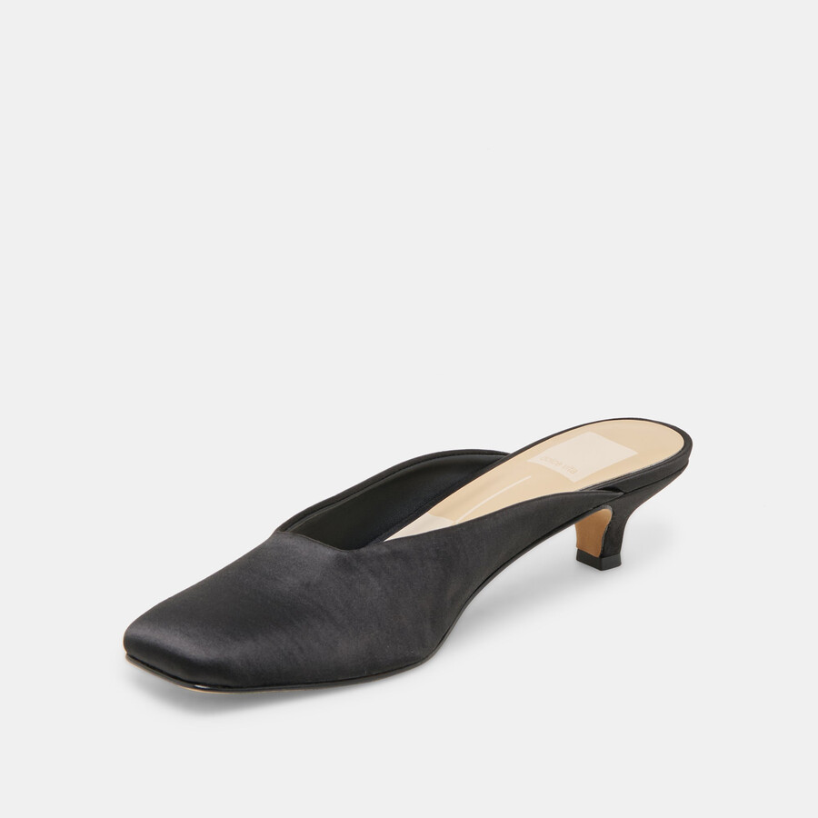 umara heels onyx satin