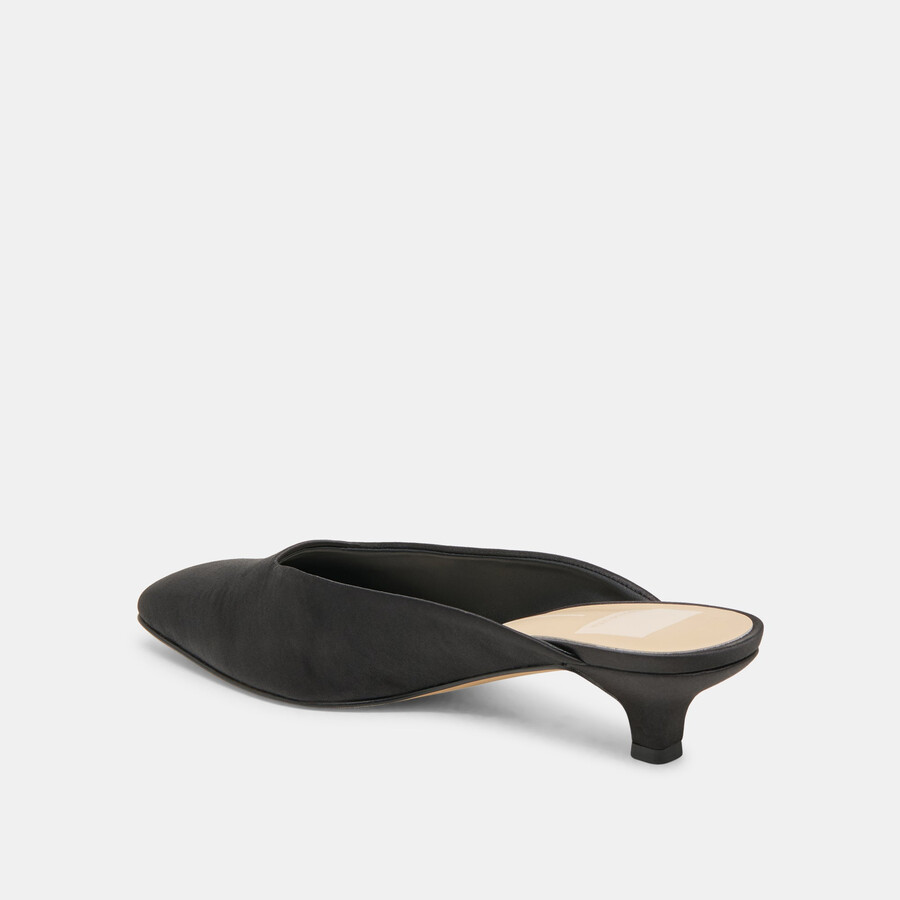 umara heels onyx satin