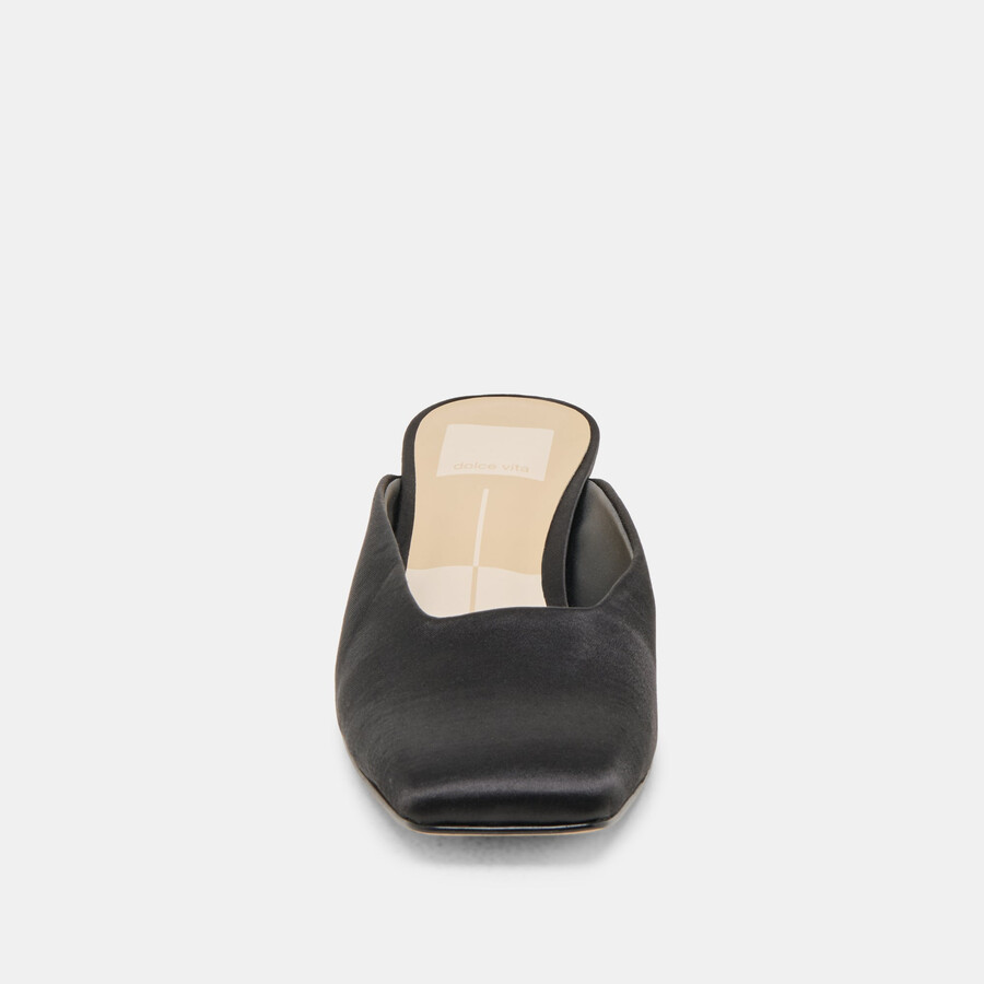 umara heels onyx satin