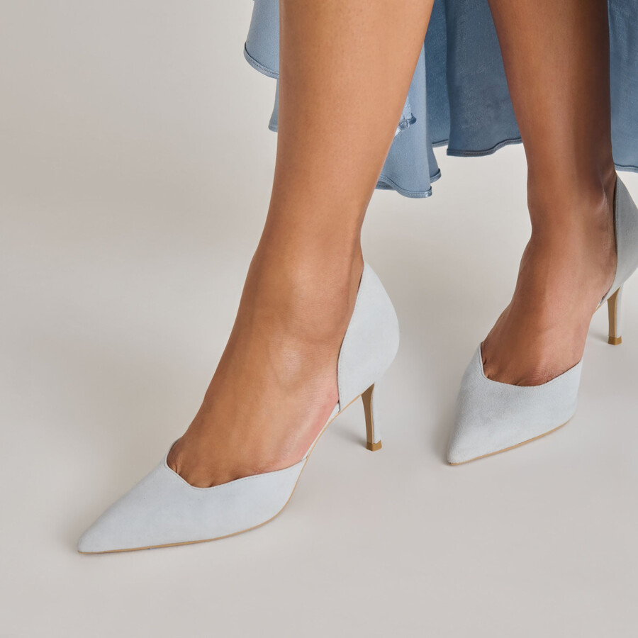 eloy heels in camoscio azzurro chiaro
