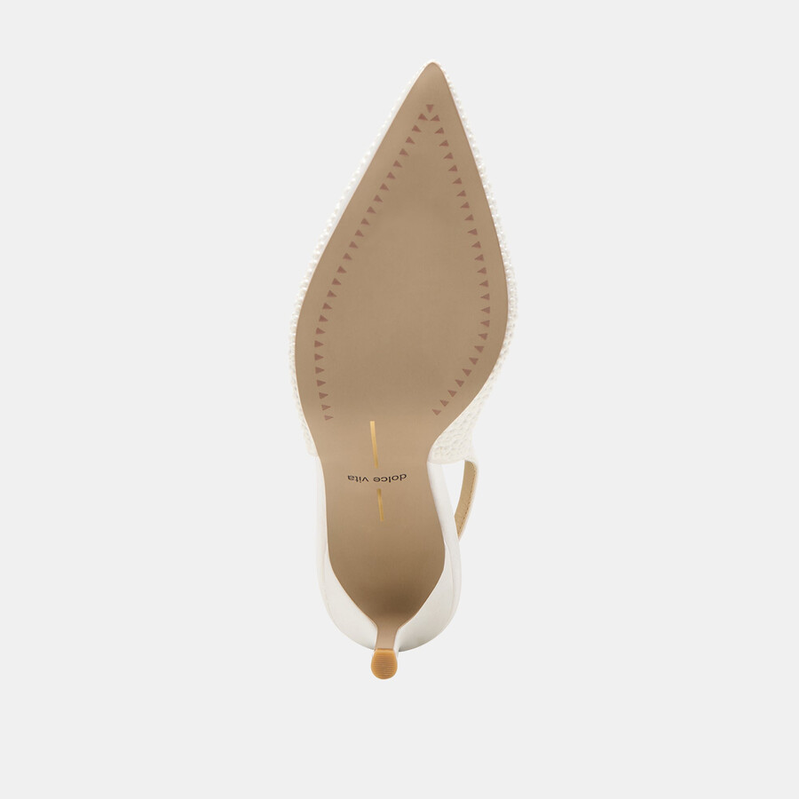 tacchi elasi pearl in vero raso bianco