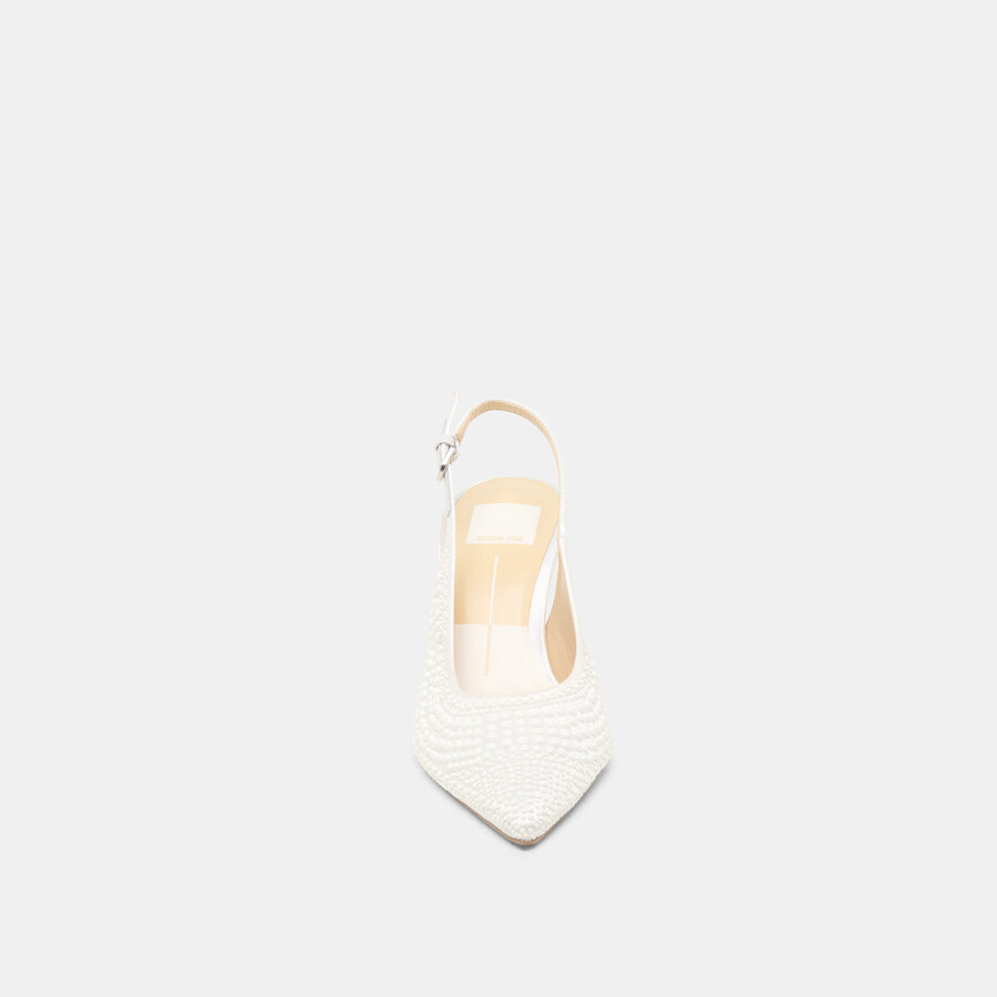 tacchi elasi pearl in vero raso bianco
