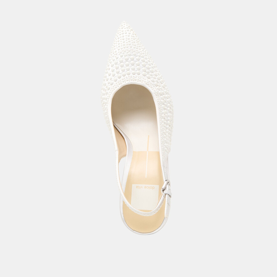 tacchi elasi pearl in vero raso bianco