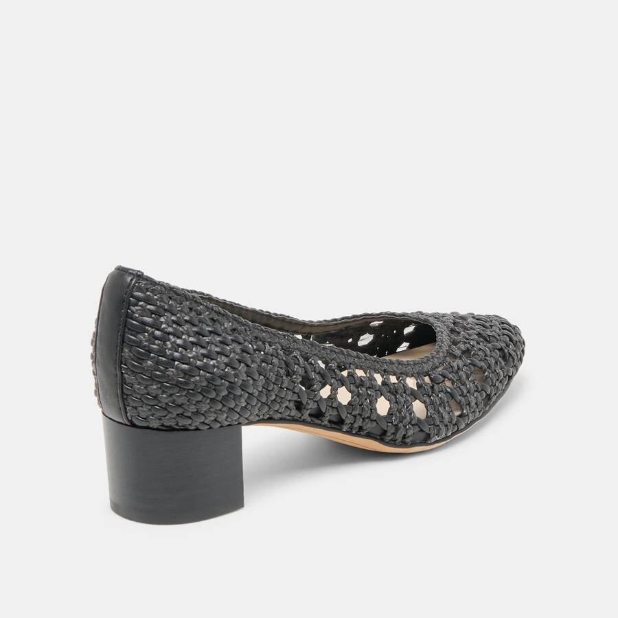 lula heels rafia intrecciata nera