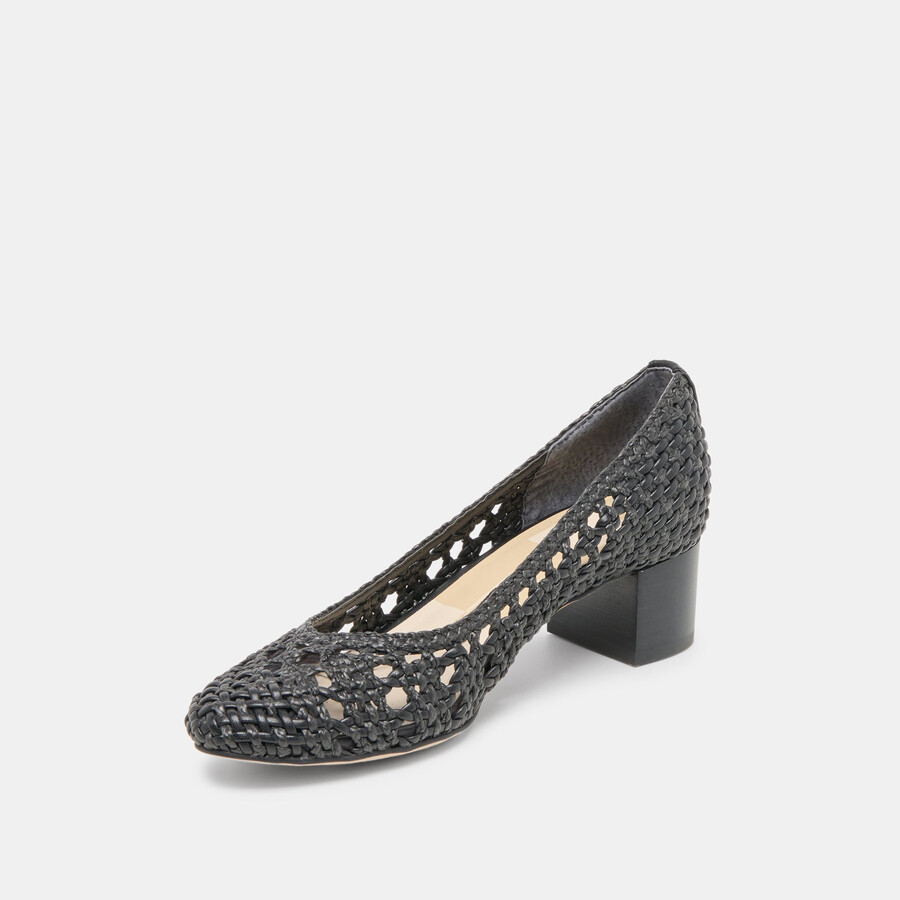 lula heels rafia intrecciata nera