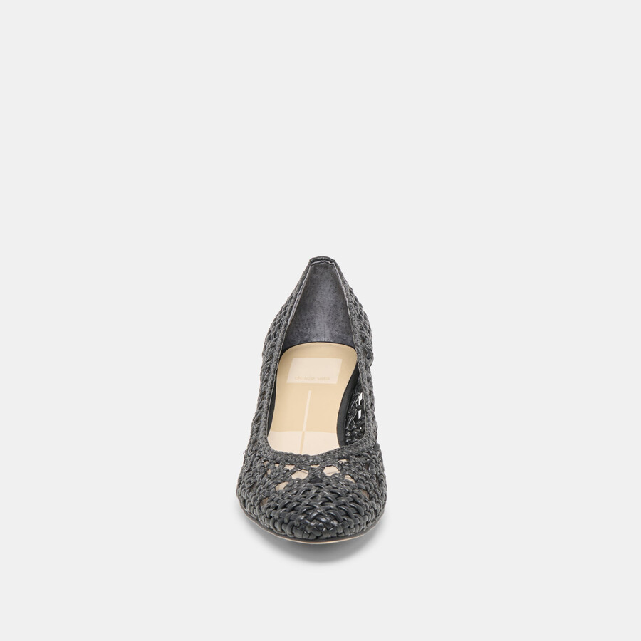 lula heels rafia intrecciata nera