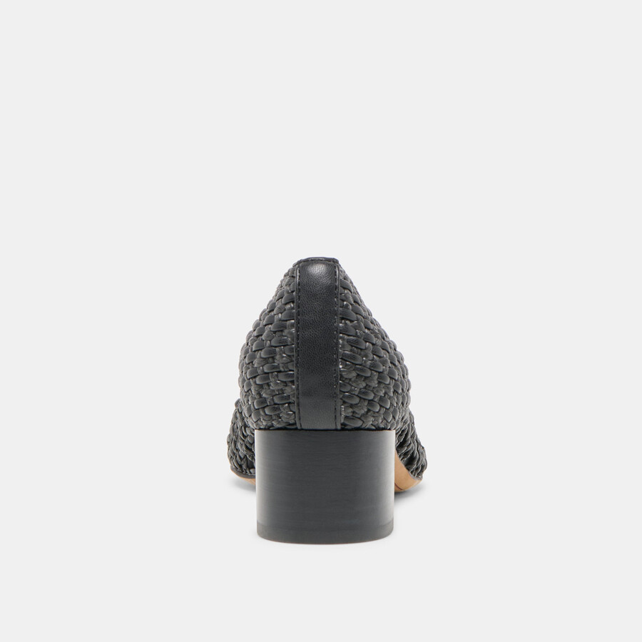 lula heels rafia intrecciata nera