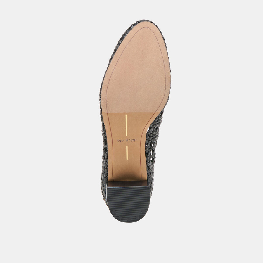 lula heels rafia intrecciata nera