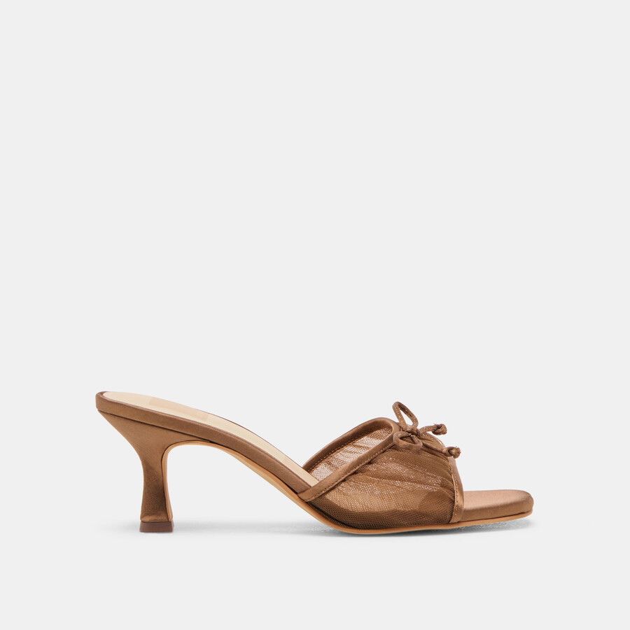 tacchi galen in tulle marrone medio