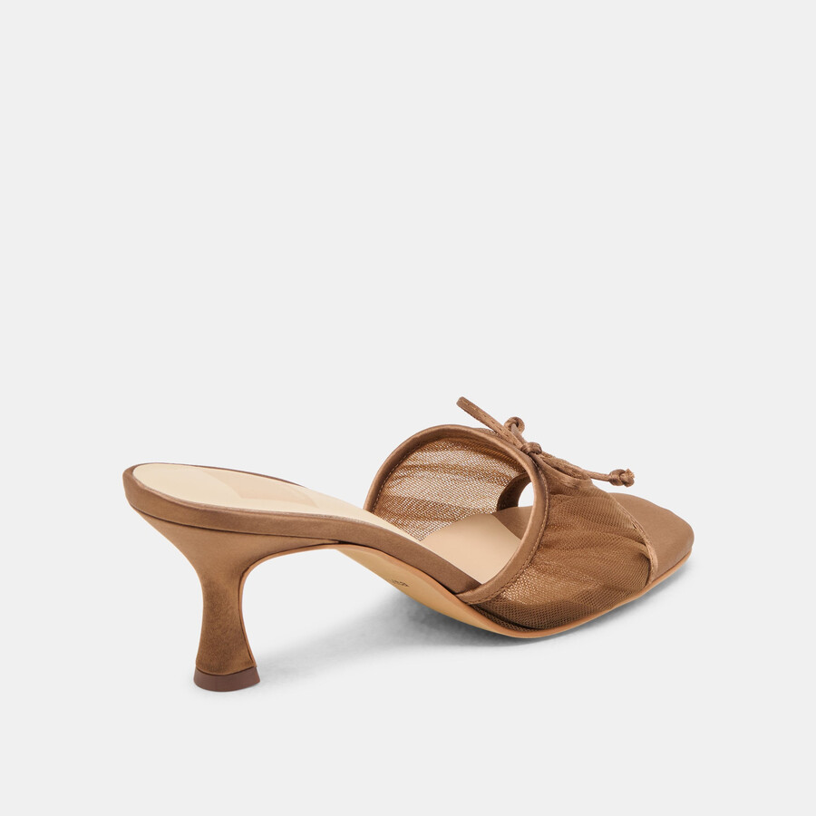 tacchi galen in tulle marrone medio