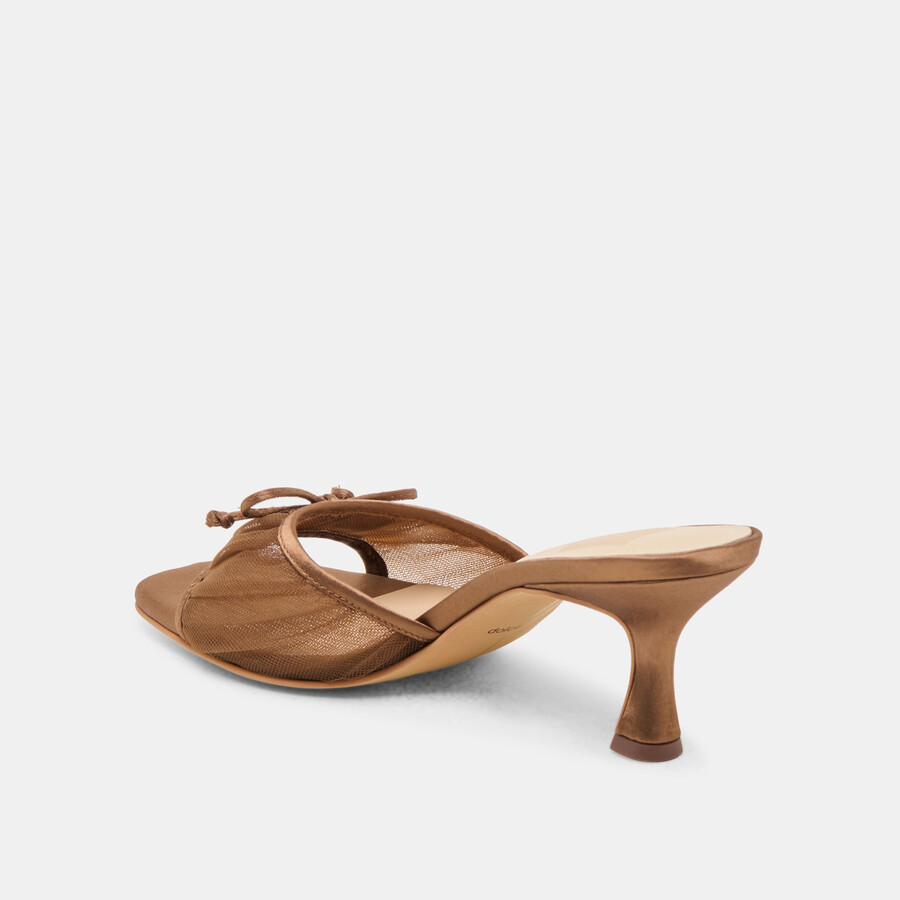 tacchi galen in tulle marrone medio