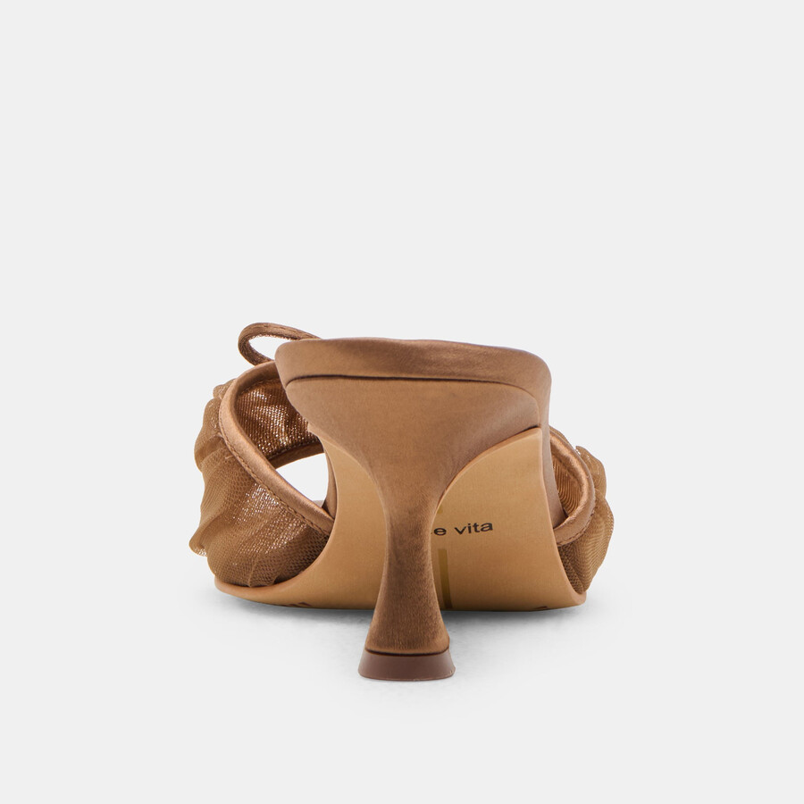 tacchi galen in tulle marrone medio
