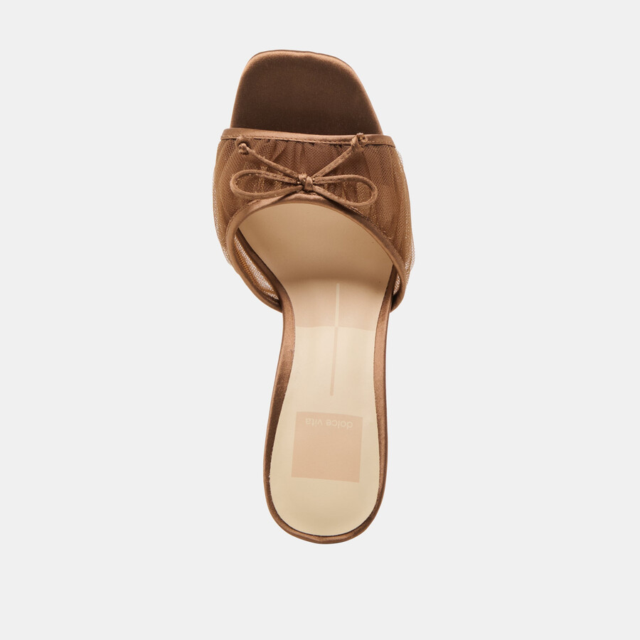 tacchi galen in tulle marrone medio