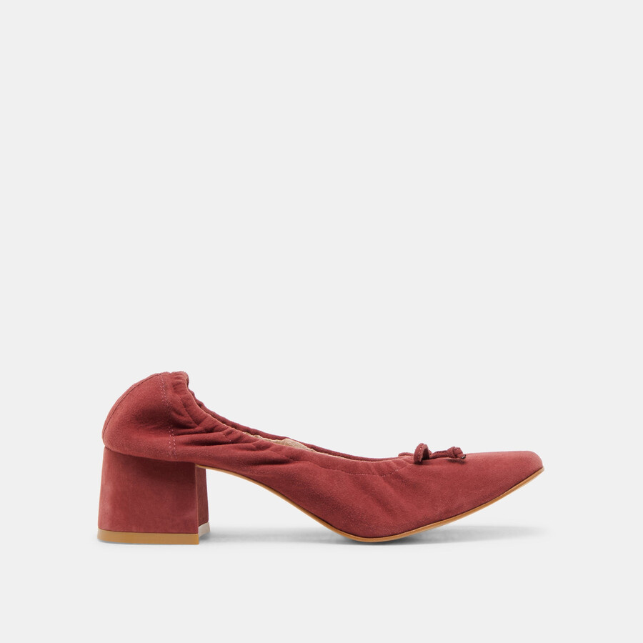 scarpe karmin in camoscio color brandy