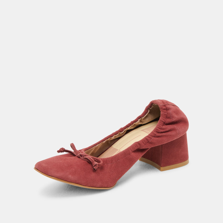 scarpe karmin in camoscio color brandy