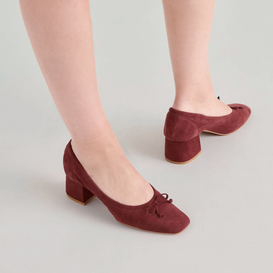 scarpe karmin in camoscio color brandy
