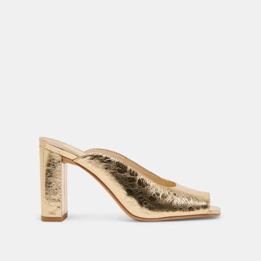 sabela heels pelle invecchiata dorata