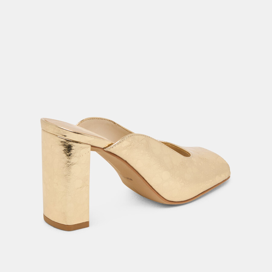 sabela heels pelle invecchiata dorata