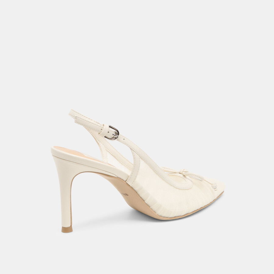 yela heels white tulle