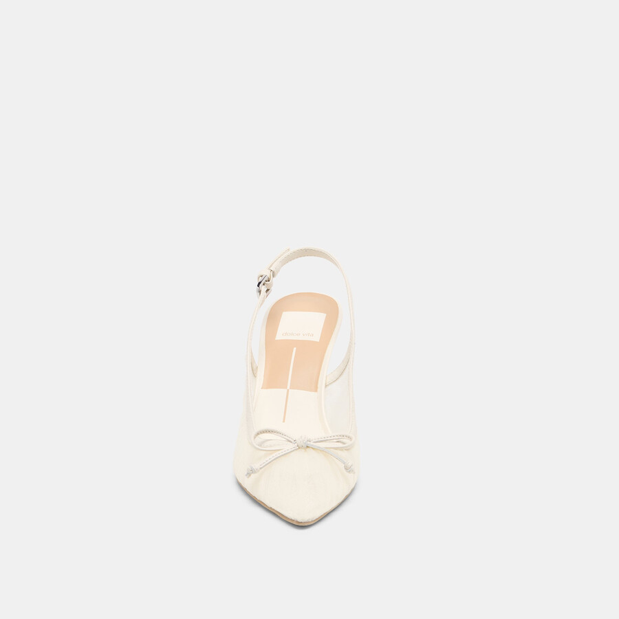 yela heels white tulle