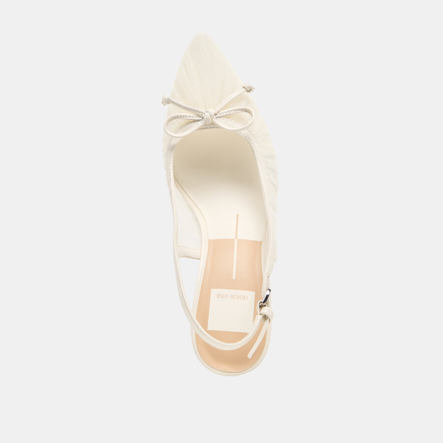 yela heels white tulle