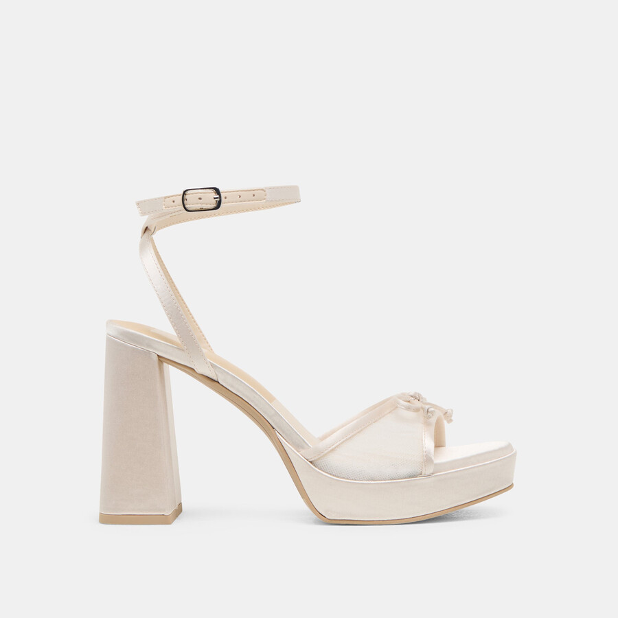 pandora heels white tulle