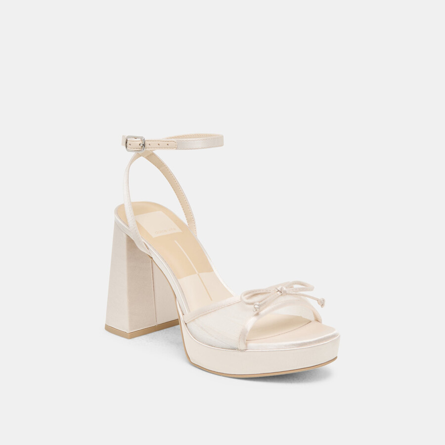 pandora heels white tulle