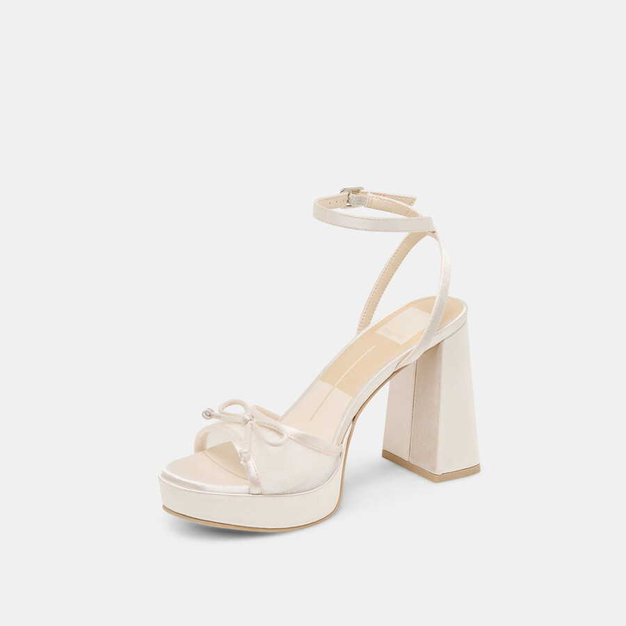 pandora heels white tulle