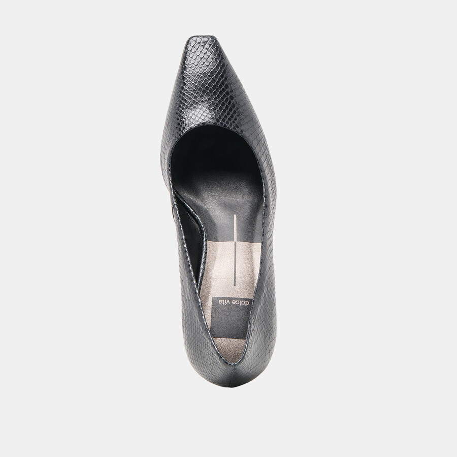 briona heels in pelle goffrata onice