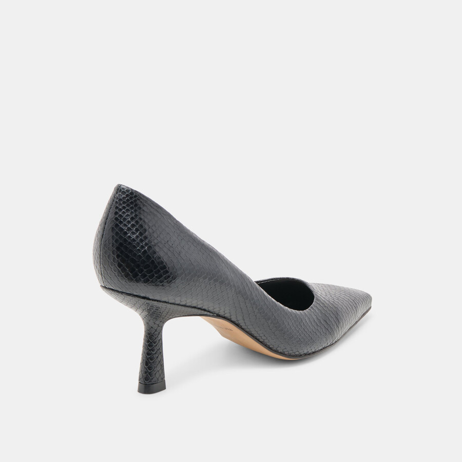 briona heels in pelle goffrata onice