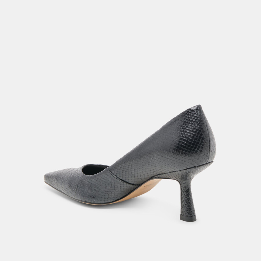 briona heels in pelle goffrata onice