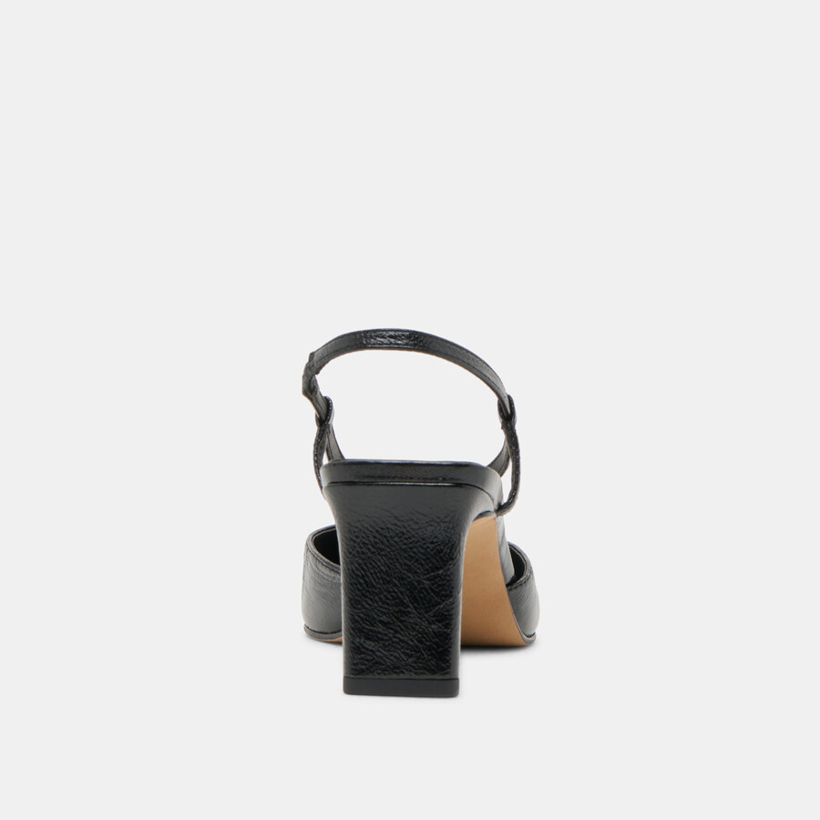 ginay heels pelle nera