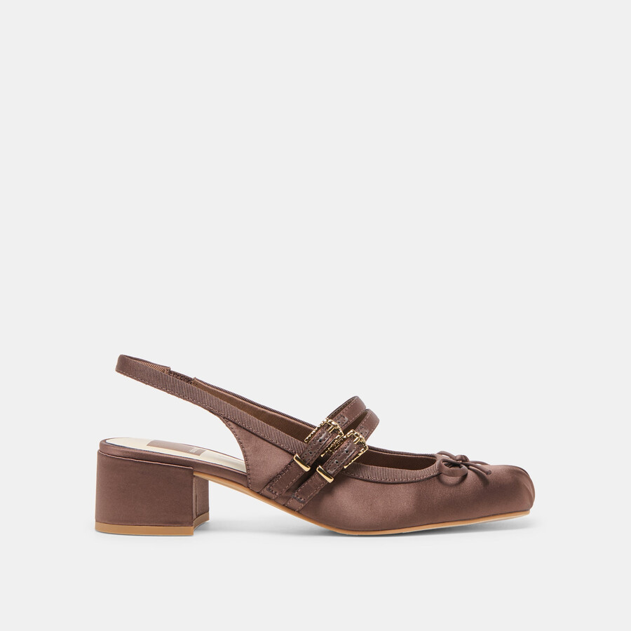 tacchi loris in raso mogano
