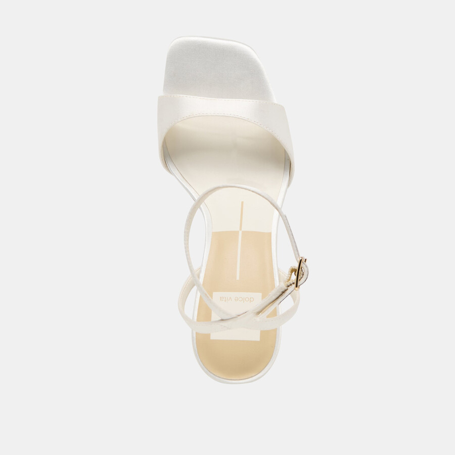 tilda heels true white satin