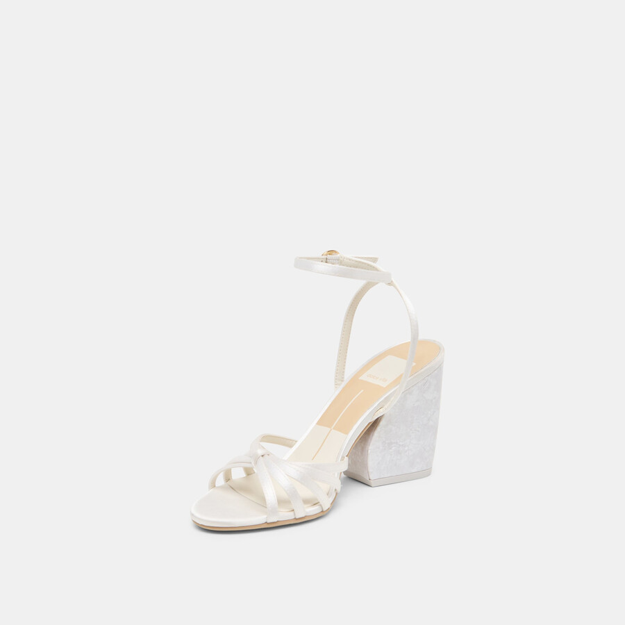 tacchi ronica true white satin