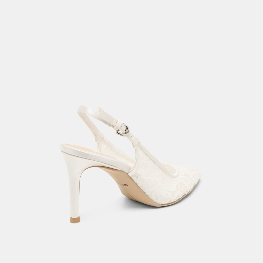 yami heels true white lace