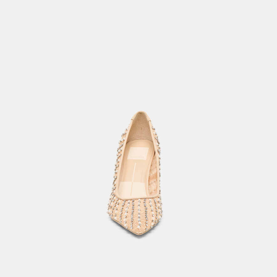 tacchi kashe pearl in pizzo rosa e rete