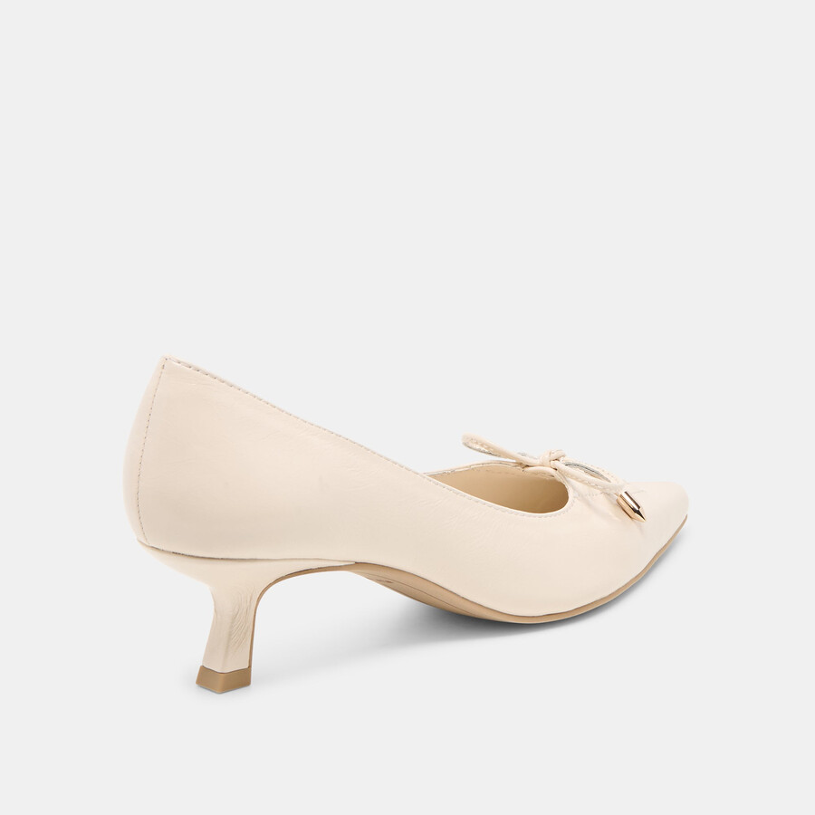 clarie heels bone crinkle in pelle verniciata
